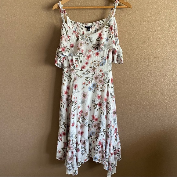 torrid Dresses & Skirts - Torrid Floral Cold Shoulder Gauze Dress Size 2